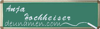 Anja Hochheiser Visitenkarte